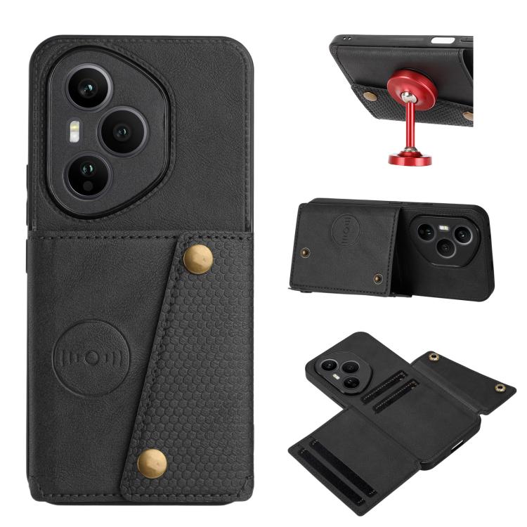 Custodia magnetica per telefono con doppia fibbia, For Honor 400 Pro Global 160.8mm, For Honor 400 Global 156.5mm, For Honor 300 Ultra, For Honor 300 Pro