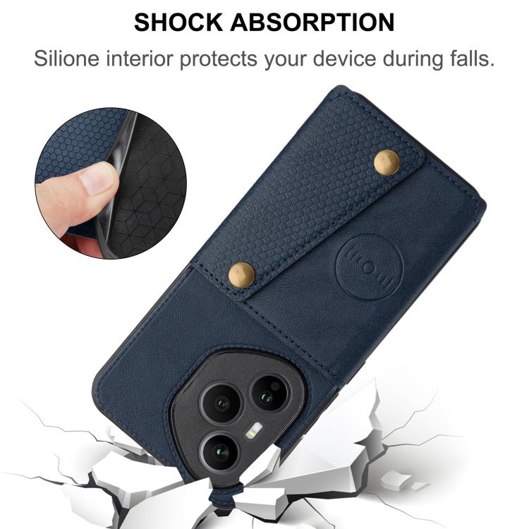 Custodia magnetica per telefono con doppia fibbia, For Honor 400 Pro Global 160.8mm, For Honor 400 Global 156.5mm, For Honor 300 Ultra, For Honor 300 Pro