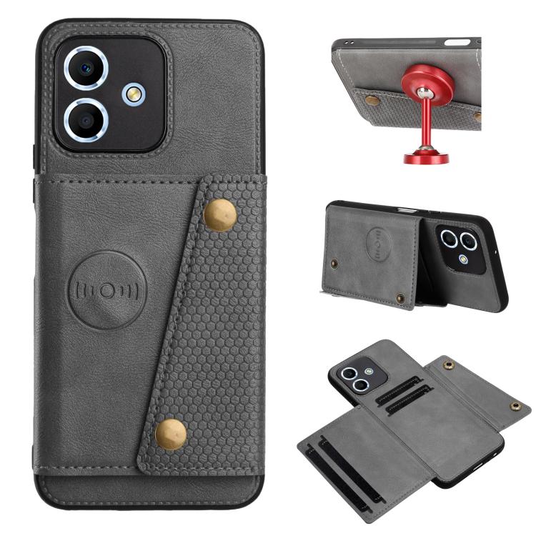 Custodia magnetica per telefono con doppia fibbia, For Honor 600 Pro 5G Global, For Honor 600 5G Global, For Honor 600 Lite 5G Global, For Honor X6c 4G