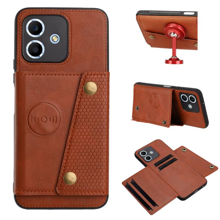 Custodia magnetica per telefono con doppia fibbia, For Honor 600 Pro 5G Global, For Honor 600 5G Global, For Honor 600 Lite 5G Global, For Honor X6c 4G