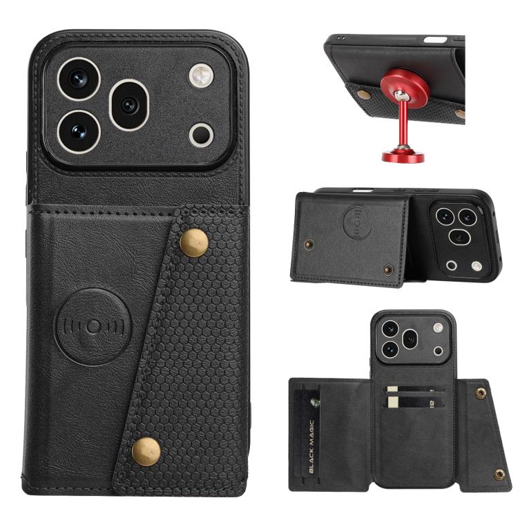 Custodia magnetica per telefono con doppia fibbia, For Honor 600 Pro 5G Global, For Honor 600 5G Global, For Honor 600 Lite 5G Global, For Honor X6c 4G