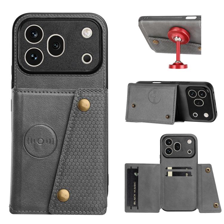 Custodia magnetica per telefono con doppia fibbia, For Honor 600 Pro 5G Global, For Honor 600 5G Global, For Honor 600 Lite 5G Global, For Honor X6c 4G