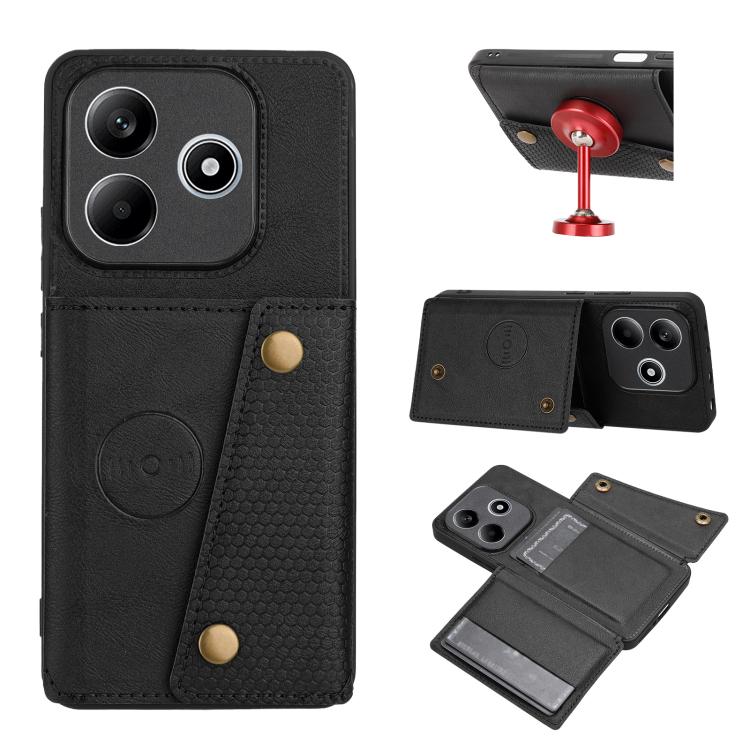 Custodia magnetica per telefono con doppia fibbia, For Honor 600 Pro 5G Global, For Honor 600 5G Global, For Honor 600 Lite 5G Global, For Honor X6c 4G