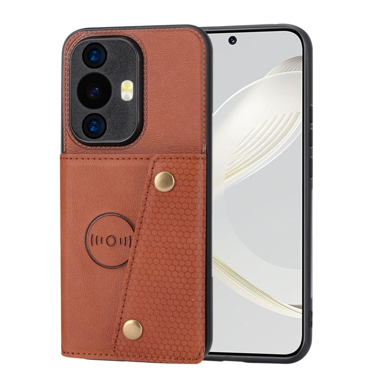 Custodia magnetica per telefono con doppia fibbia, For Huawei Mate 60 Pro, For Huawei nova 11 Pro, For Huawei nova 11