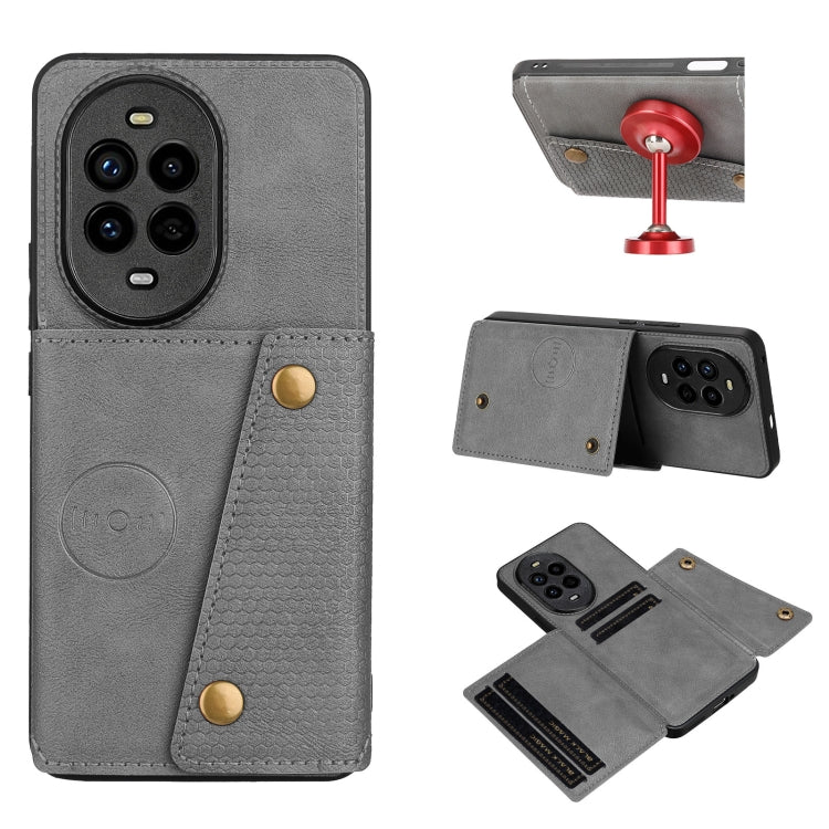 Custodia magnetica per telefono con doppia fibbia, For Huawei nova 13 Pro, For Huawei Pura 70 Pro, For Huawei Pura 70, For Huawei Mate 60