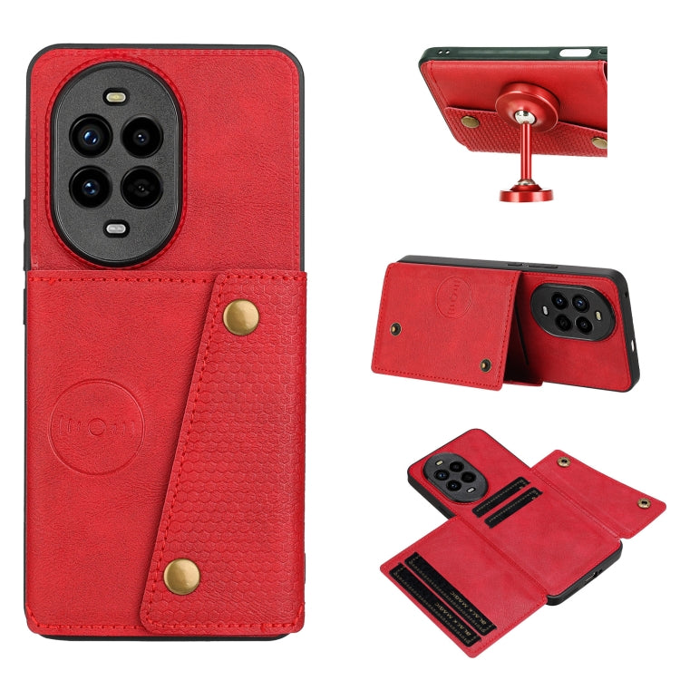 Custodia magnetica per telefono con doppia fibbia, For Huawei nova 13 Pro, For Huawei Pura 70 Pro, For Huawei Pura 70, For Huawei Mate 60