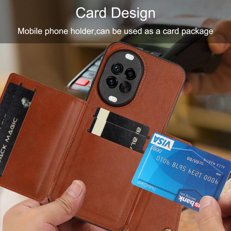 Custodia magnetica per telefono con doppia fibbia, For Huawei nova 14 Pro, For Huawei nova 14, For Huawei Mate 70 Pro / 70 Pro+, For Huawei Mate 70