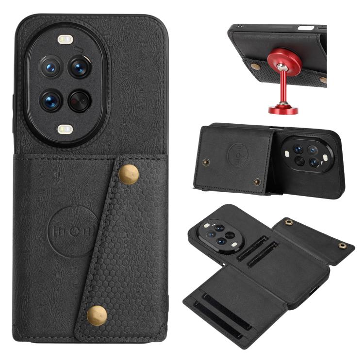 Custodia magnetica per telefono con doppia fibbia, For Huawei Pura 80 Ultra, For Huawei Pura 80 Pro / 80 Pro+, For Huawei Pura 80, For Huawei nova 14 Ultra