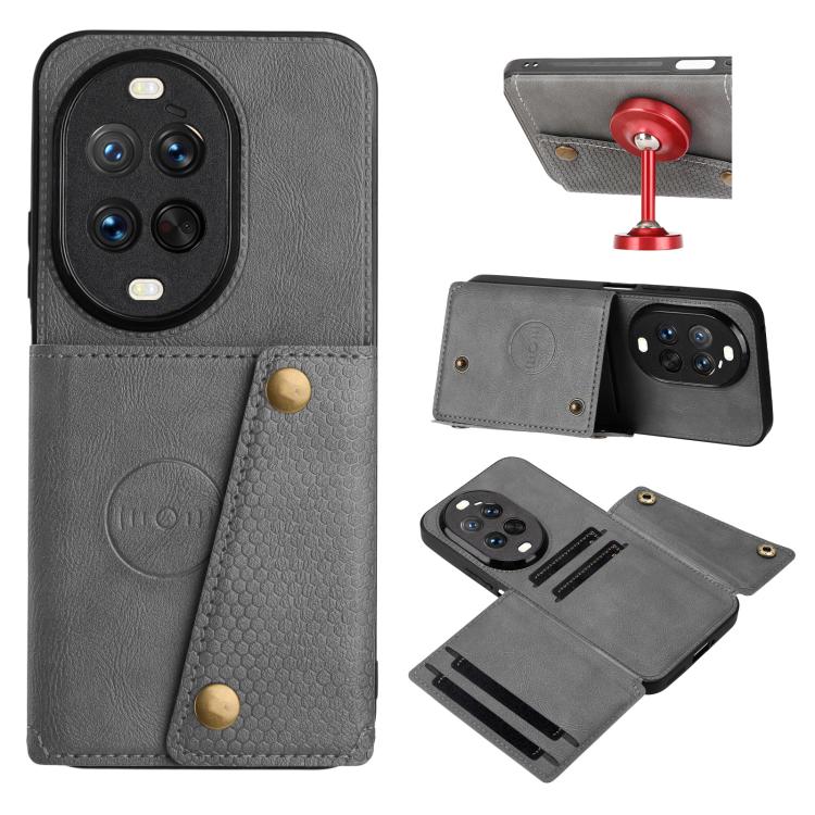 Custodia magnetica per telefono con doppia fibbia, For Huawei Pura 80 Ultra, For Huawei Pura 80 Pro / 80 Pro+, For Huawei Pura 80, For Huawei nova 14 Ultra