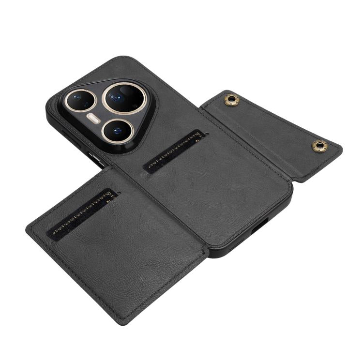 Custodia magnetica per telefono con doppia fibbia, For Huawei Pura 80 Ultra, For Huawei Pura 80 Pro / 80 Pro+, For Huawei Pura 80, For Huawei nova 14 Ultra