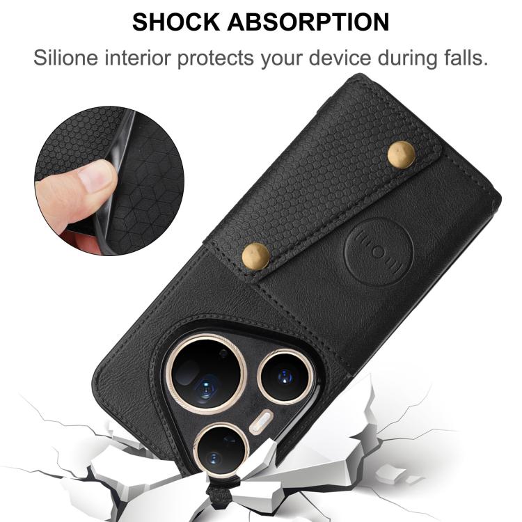 Custodia magnetica per telefono con doppia fibbia, For Huawei Pura 80 Ultra, For Huawei Pura 80 Pro / 80 Pro+, For Huawei Pura 80, For Huawei nova 14 Ultra