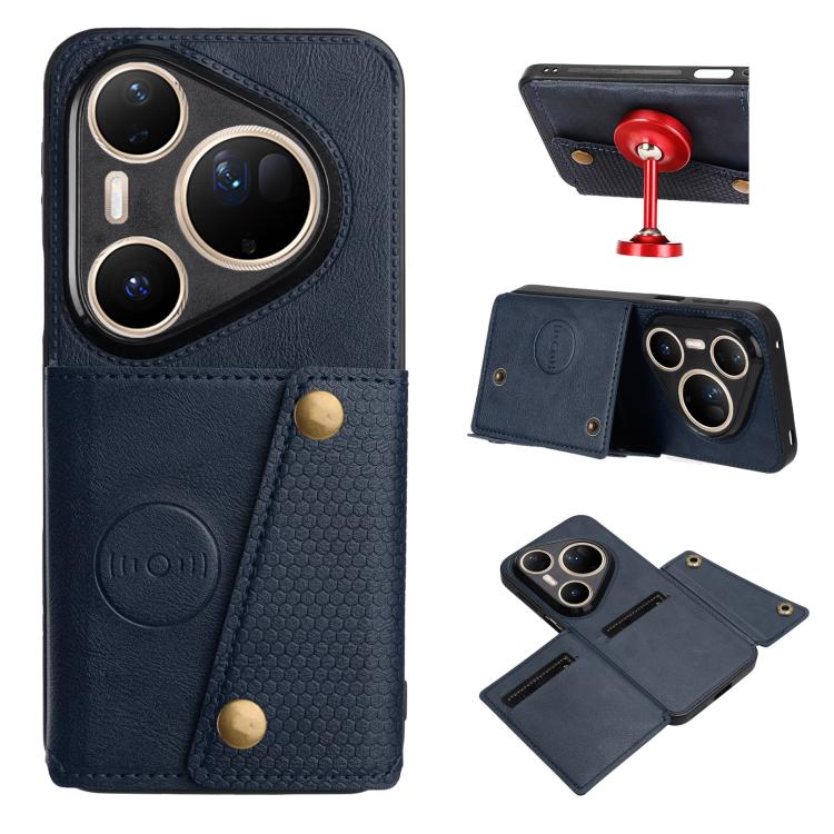 Custodia magnetica per telefono con doppia fibbia, For Huawei Pura 80 Ultra, For Huawei Pura 80 Pro / 80 Pro+, For Huawei Pura 80, For Huawei nova 14 Ultra