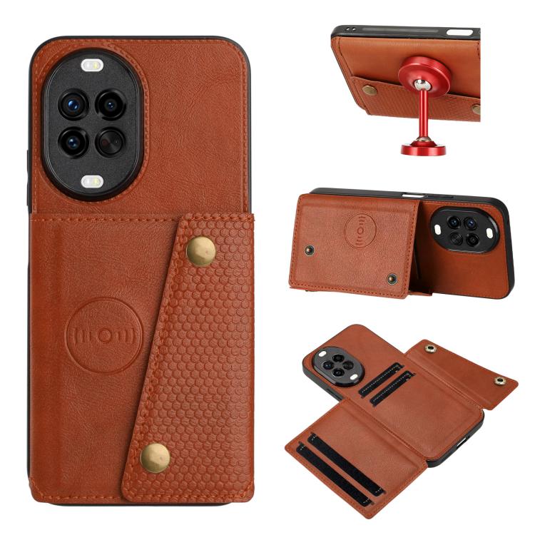 Custodia magnetica per telefono con doppia fibbia, For Huawei nova 15 Pro 5G, For Huawei nova 15 5G, For Huawei Mate 80 Pro Max, For Huawei Mate 80