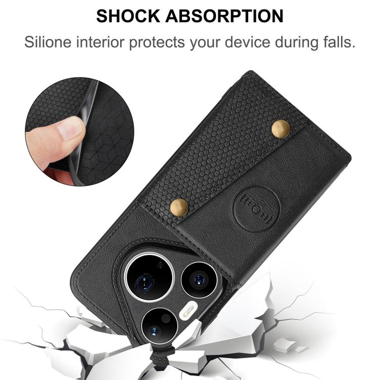 Custodia magnetica per telefono con doppia fibbia, For Huawei Pura 90 Pro Max 5G, For Huawei Pura 90 Pro 5G, For Huawei Pura 90 5G, For Huawei nova 15 Ultra 5G