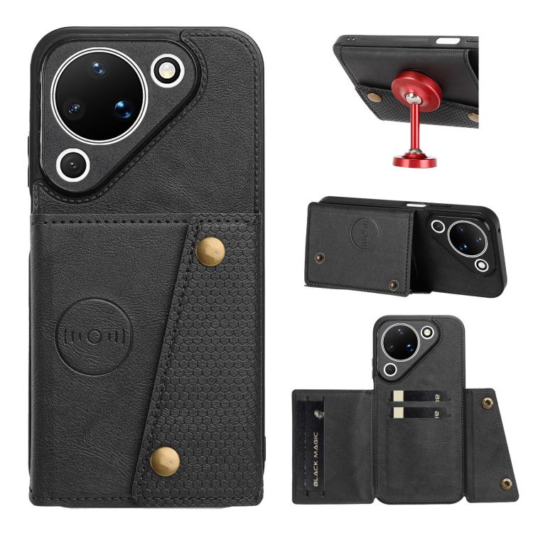 Custodia magnetica per telefono con doppia fibbia, For Huawei Pura 90 Pro Max 5G, For Huawei Pura 90 Pro 5G, For Huawei Pura 90 5G, For Huawei nova 15 Ultra 5G