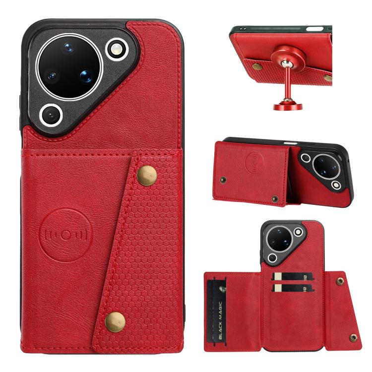Custodia magnetica per telefono con doppia fibbia, For Huawei Pura 90 Pro Max 5G, For Huawei Pura 90 Pro 5G, For Huawei Pura 90 5G, For Huawei nova 15 Ultra 5G