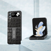 Custodia in pelle di coccodrillo per Samsung Galaxy Z Flip4