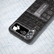 Custodia in pelle di coccodrillo per Samsung Galaxy Z Flip4
