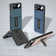 Custodia in pelle e PC Litchi per Samsung Galaxy Z Flip4
