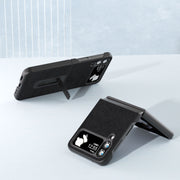 Custodia in pelle con trama incrociata per Samsung Galaxy Z Flip4