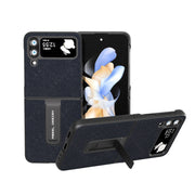 Custodia in pelle con trama incrociata per Samsung Galaxy Z Flip4
