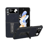 Custodia in pelle con trama incrociata per Samsung Galaxy Z Flip4