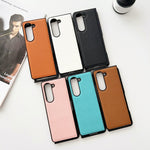 Custodia TPU antiurto Litchi per Samsung Galaxy Z Fold5