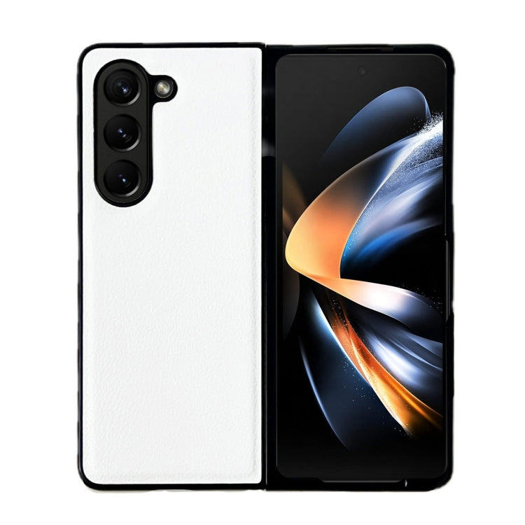 Custodia TPU antiurto Litchi per Samsung Galaxy Z Fold5