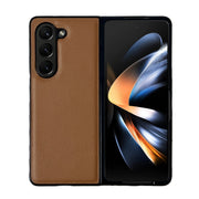 Custodia TPU antiurto Litchi per Samsung Galaxy Z Fold5