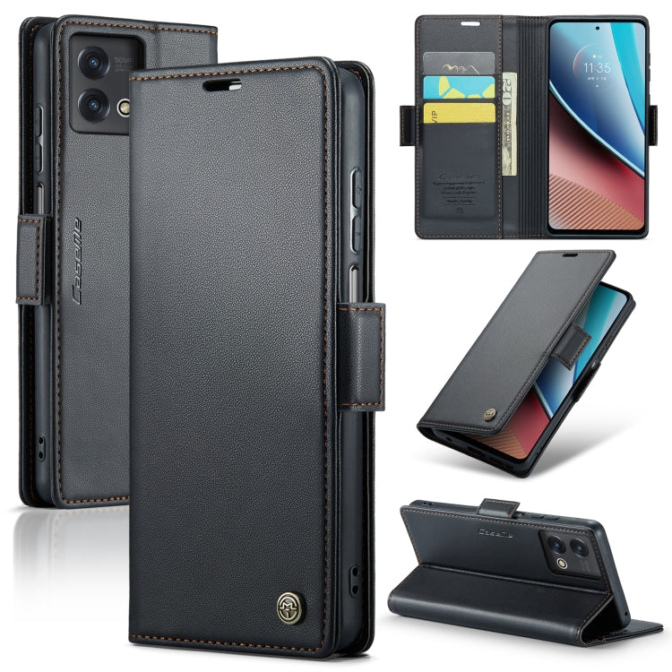 Custodia per telefono in pelle antifurto RFID CaseMe 023 con fibbia a farfalla, For Motorola Moto G Stylus 5G 2023