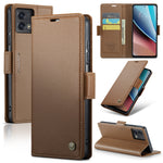 Custodia per telefono in pelle antifurto RFID CaseMe 023 con fibbia a farfalla, For Motorola Moto G Stylus 5G 2023
