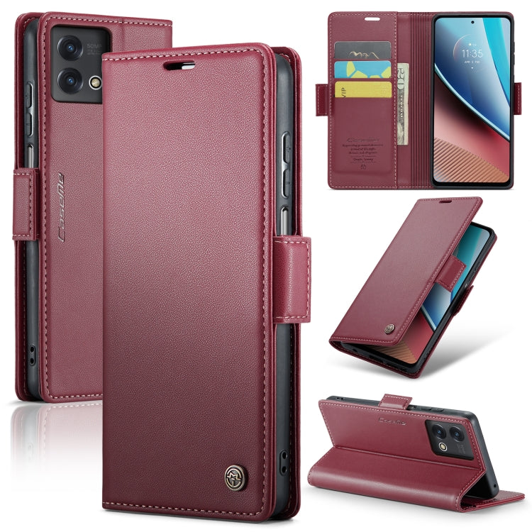 Custodia per telefono in pelle antifurto RFID CaseMe 023 con fibbia a farfalla, For Motorola Moto G Stylus 5G 2023