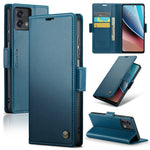 Custodia per telefono in pelle antifurto RFID CaseMe 023 con fibbia a farfalla, For Motorola Moto G Stylus 5G 2023