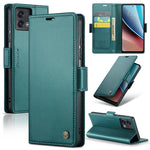 Custodia per telefono in pelle antifurto RFID CaseMe 023 con fibbia a farfalla, For Motorola Moto G Stylus 5G 2023