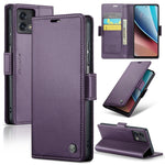 Custodia per telefono in pelle antifurto RFID CaseMe 023 con fibbia a farfalla, For Motorola Moto G Stylus 5G 2023