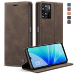 CaseMe 013 Custodia multifunzionale in pelle a conchiglia orizzontale, For OPPO Reno8 T 4G, For OPPO A57 4G Global/A57S 4G Global/A77 4G Global