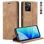 CaseMe 013 Custodia multifunzionale in pelle a conchiglia orizzontale, For OPPO Reno8 T 4G, For OPPO A57 4G Global/A57S 4G Global/A77 4G Global