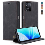 CaseMe 013 Custodia multifunzionale in pelle a conchiglia orizzontale, For OPPO Reno8 T 4G, For OPPO A57 4G Global/A57S 4G Global/A77 4G Global