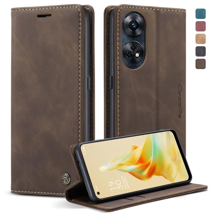 CaseMe 013 Custodia multifunzionale in pelle a conchiglia orizzontale, For OPPO Reno8 T 4G, For OPPO A57 4G Global/A57S 4G Global/A77 4G Global