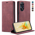 CaseMe 013 Custodia multifunzionale in pelle a conchiglia orizzontale, For OPPO Reno8 T 4G, For OPPO A57 4G Global/A57S 4G Global/A77 4G Global