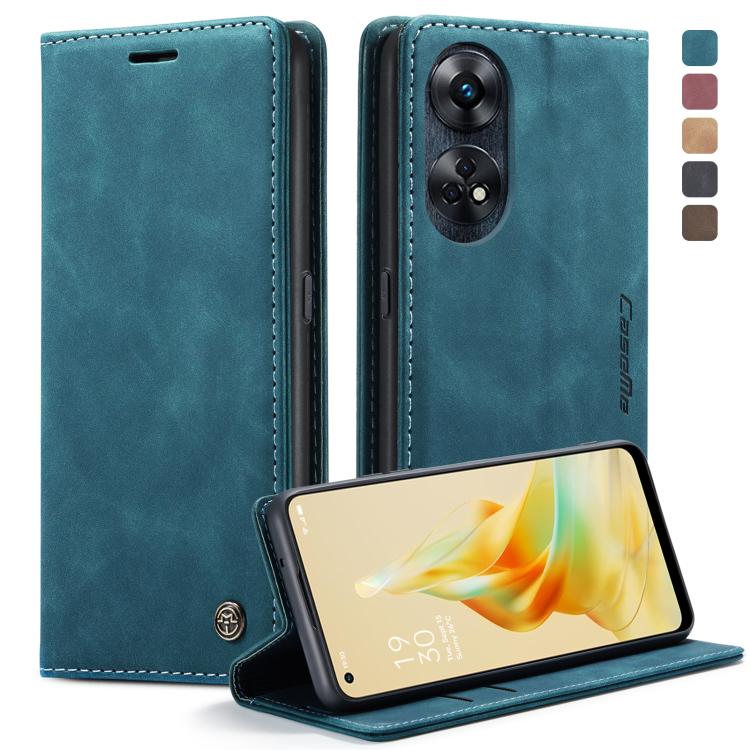 CaseMe 013 Custodia multifunzionale in pelle a conchiglia orizzontale, For OPPO Reno8 T 4G, For OPPO A57 4G Global/A57S 4G Global/A77 4G Global