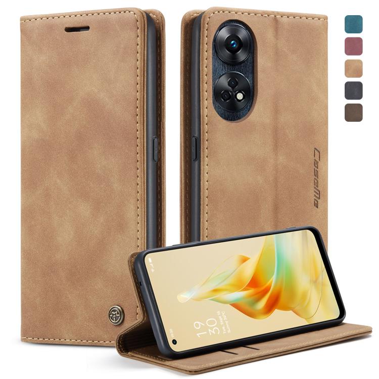 CaseMe 013 Custodia multifunzionale in pelle a conchiglia orizzontale, For OPPO Reno8 T 4G, For OPPO A57 4G Global/A57S 4G Global/A77 4G Global