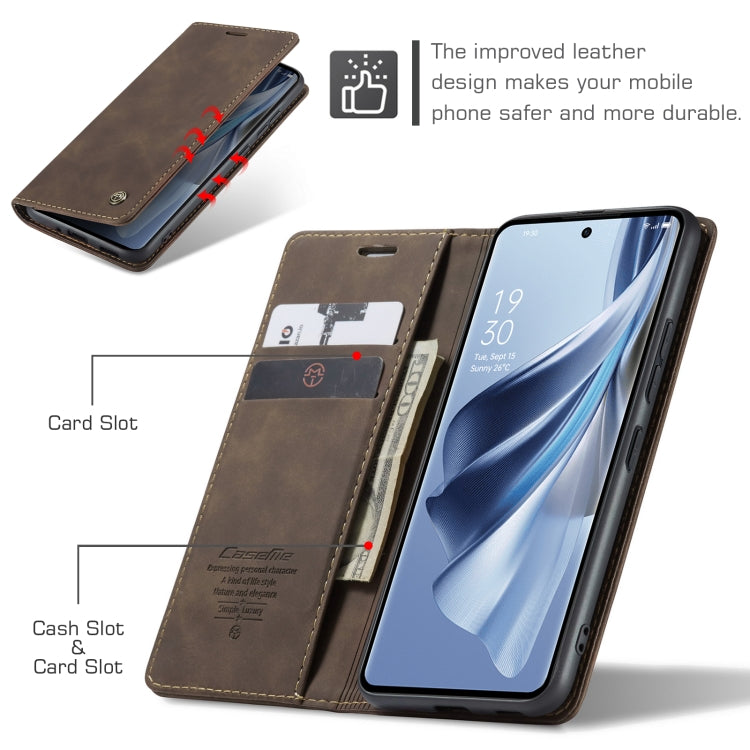 CaseMe 013 Custodia multifunzionale in pelle a conchiglia orizzontale, For OPPO Reno10 5G Global／Reno10 Pro Global, For OPPO A78 4G, For OPPO A78 5G Global / A1X 5G, For OPPO A58 5G / A58X 5G