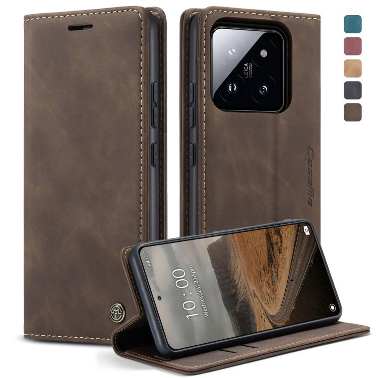 CaseMe 013 Custodia multifunzionale in pelle a conchiglia orizzontale, For Xiaomi 14 Pro, For Xiaomi 14, For Xiaomi Redmi Note 13 5G, For Xiaomi Redmi Note 13 Pro+