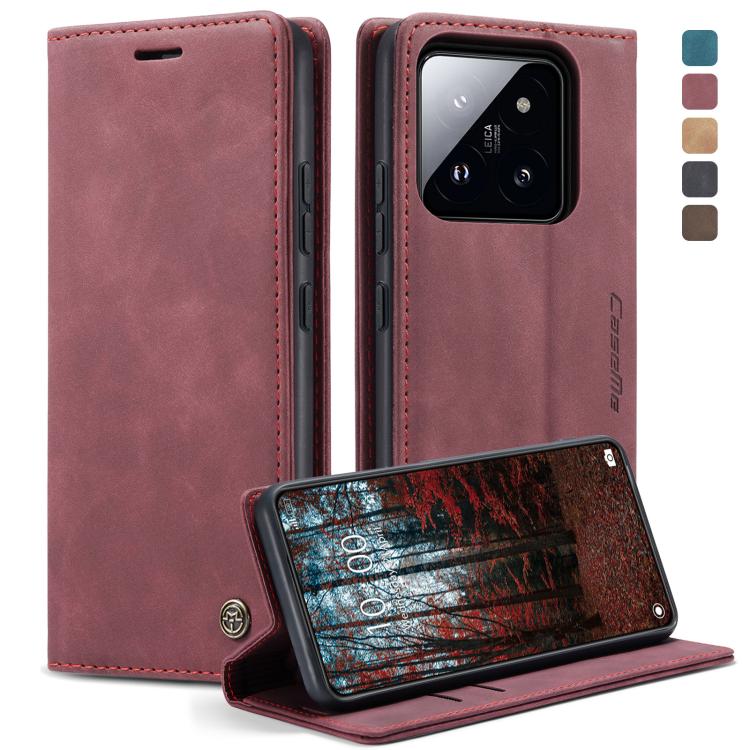 CaseMe 013 Custodia multifunzionale in pelle a conchiglia orizzontale, For Xiaomi 14 Pro, For Xiaomi 14, For Xiaomi Redmi Note 13 5G, For Xiaomi Redmi Note 13 Pro+
