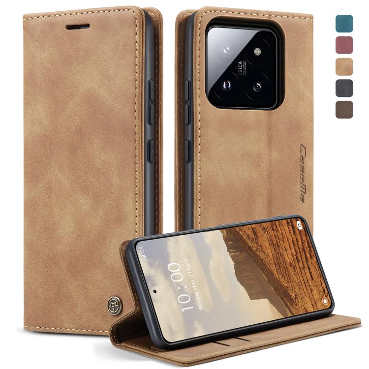 CaseMe 013 Custodia multifunzionale in pelle a conchiglia orizzontale, For Xiaomi 14 Pro, For Xiaomi 14, For Xiaomi Redmi Note 13 5G, For Xiaomi Redmi Note 13 Pro+