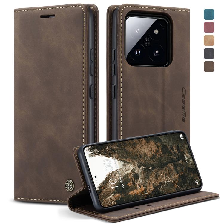 CaseMe 013 Custodia multifunzionale in pelle a conchiglia orizzontale, For Xiaomi 14 Pro, For Xiaomi 14, For Xiaomi Redmi Note 13 5G, For Xiaomi Redmi Note 13 Pro+