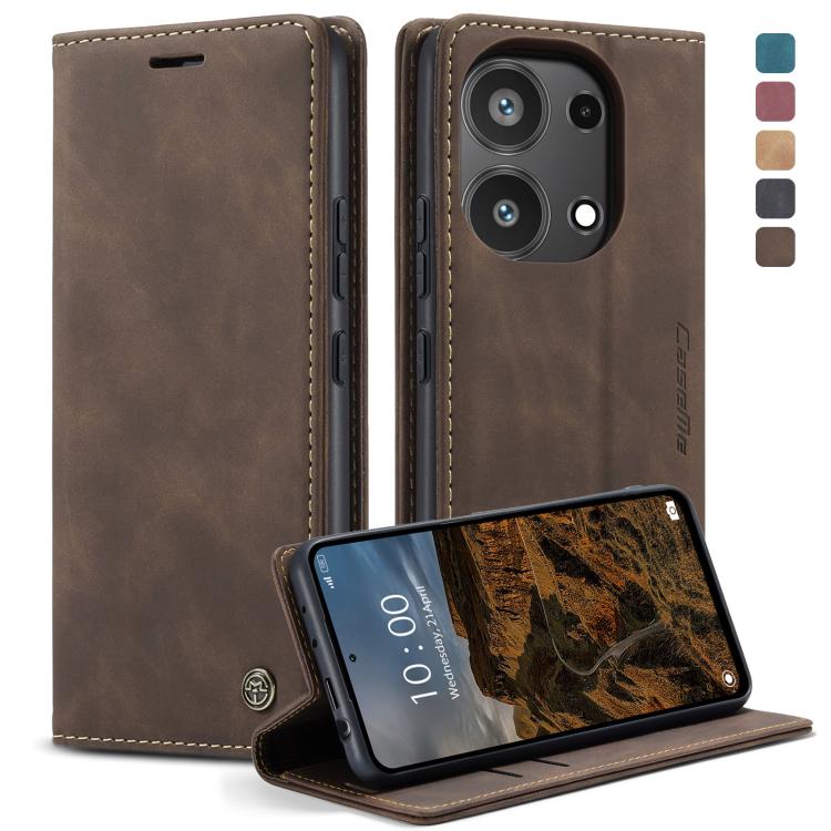 CaseMe 013 Custodia multifunzionale in pelle a conchiglia orizzontale, For Xiaomi Redmi Note 13 Pro 4G, For Xiaomi Redmi Note 13 4G, For Xiaomi Redmi 13C 4G Global / 13C 5G, For Xiaomi Poco X6 Pro, For Xiaomi Redmi K70E 5G