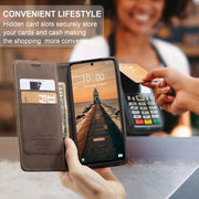 CaseMe 013 Custodia multifunzionale in pelle a conchiglia orizzontale, For Xiaomi Redmi Note 13 Pro 5G, For Xiaomi Redmi 12 4G / 12 5G／Note 12R, For Xiaomi 13T/13T Pro, For Xiaomi Poco F5 5G/Redmi Note 12 Turbo 5G