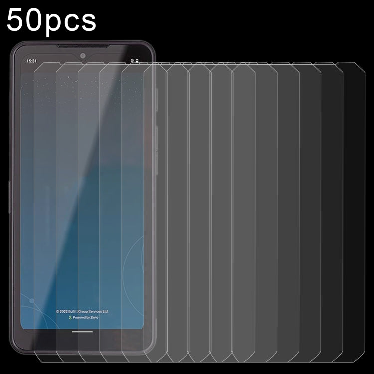 50 pellicole in vetro temperato 0,26 mm 9H 2,5D, For CAT S75, For CAT S53, For CAT S52